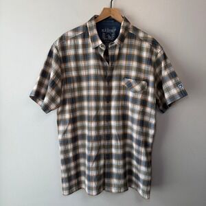 Kuhl Mountain Grown Men's Plaid Short Sleeve Button Shirt Size X-Large